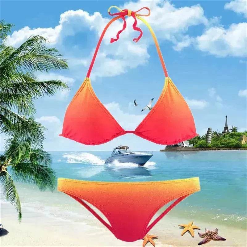 Swimsuit Women's Gradient Series Split Swimsuit Bikini - EX-STOCK Canada