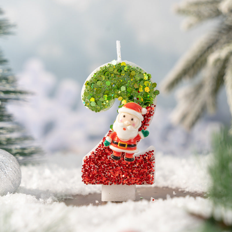 Santa Claus Digital Candle 0-9 Handmade Diy Decoration EX-STOCK Canada