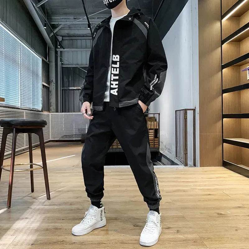 Autumn Casual Sportswear 2pcs suit Workwear Tracksuit Outfit for men - EX-STOCK Canada