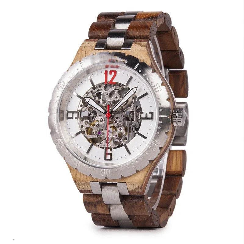 Montres mécaniques automatiques en bois pour hommes de luxeEX-STOCK Canada
