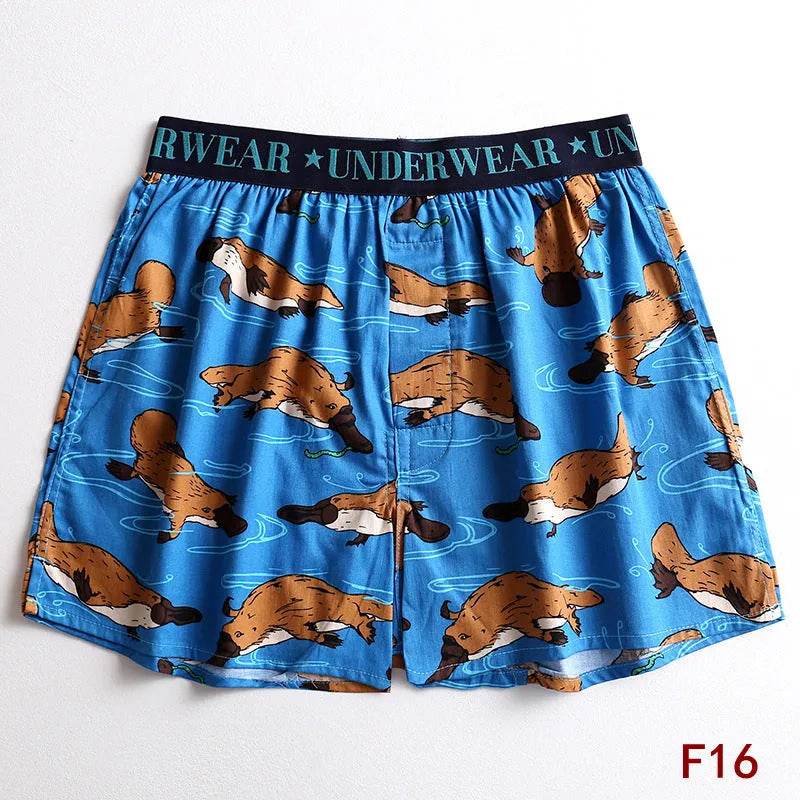 Cartoon Printed Cotton Men's Underwear Loose Boxer Short Breathable - EX-STOCK Canada