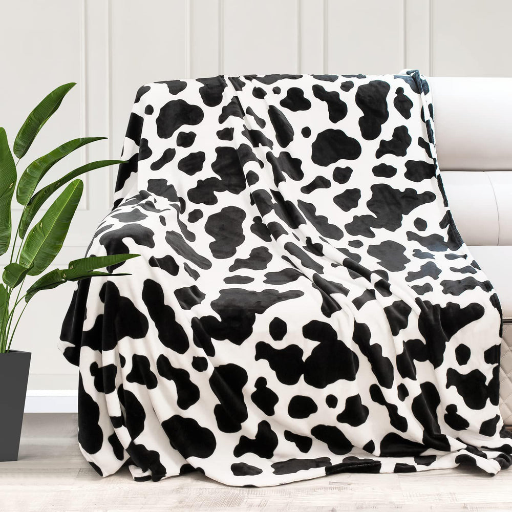 Cow Print Blanket Flannel Blanket EX-STOCK Canada