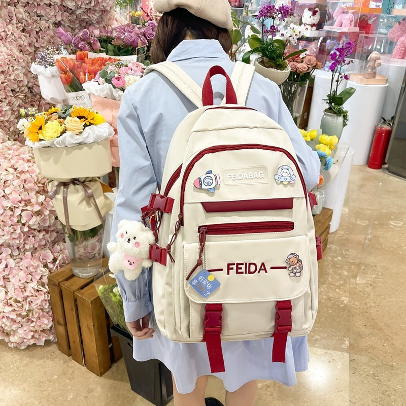 Elegant Mori Leisure Backpack Large Capacity Early High School Student Schoolbag EX-STOCK