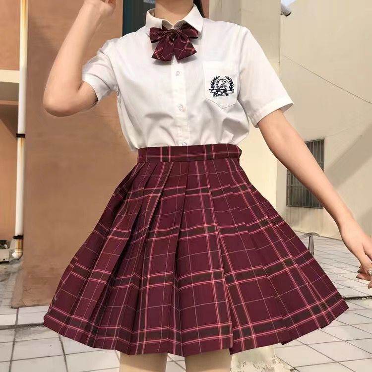 Student Jk Plaid Skirt Preppy Style Mini Pleated Kilt Skirt - EX-STOCK Canada
