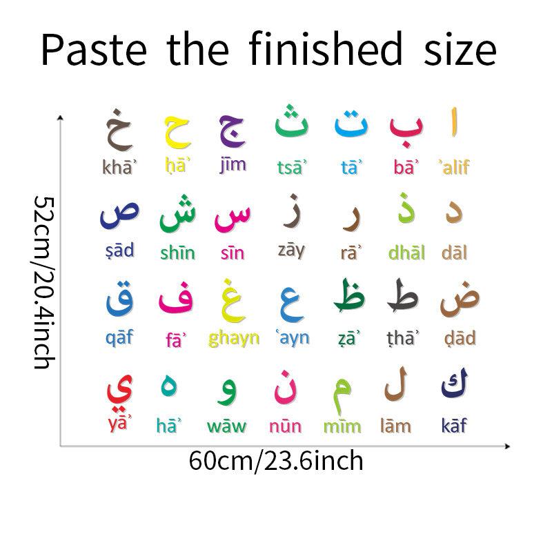 Color Arabic Digital Kindergarten Children's Room Home Wall Decorative Wall Sticker EX-STOCK Canada