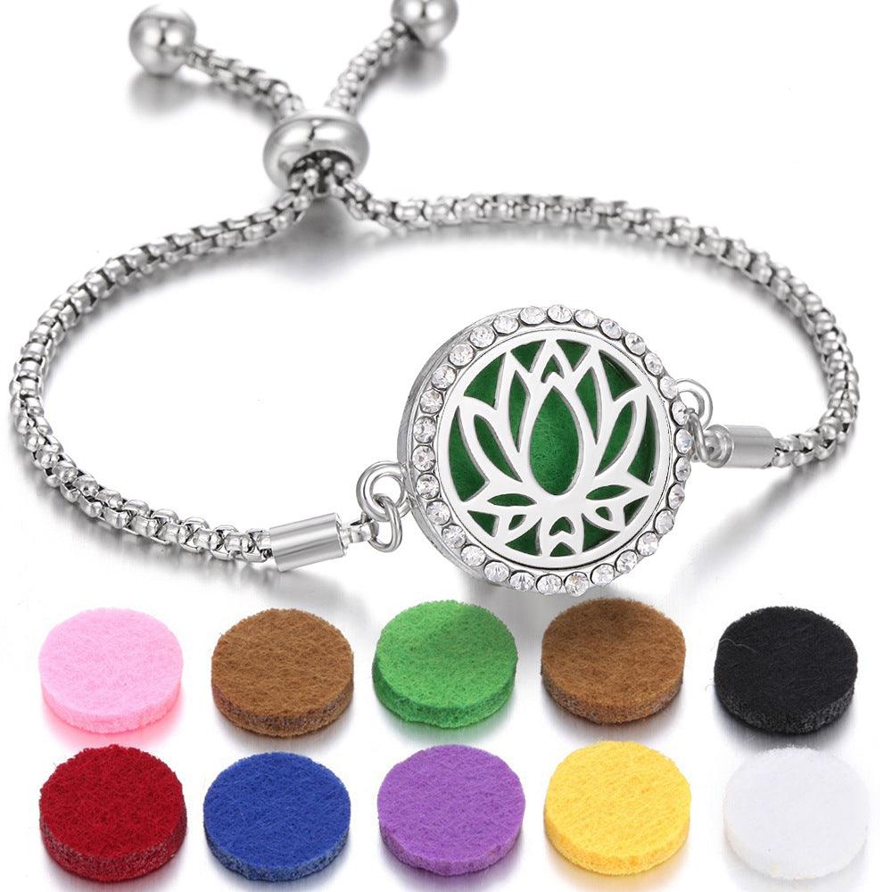 Bracelet d'aromathérapie kaléidoscope 2024 Nouveau Parfum Diffuseur d'huile essentielle Médaillon Bracelet Charms Bijoux diffuseur d'arôme pour femmes - EX-STOCK Canada