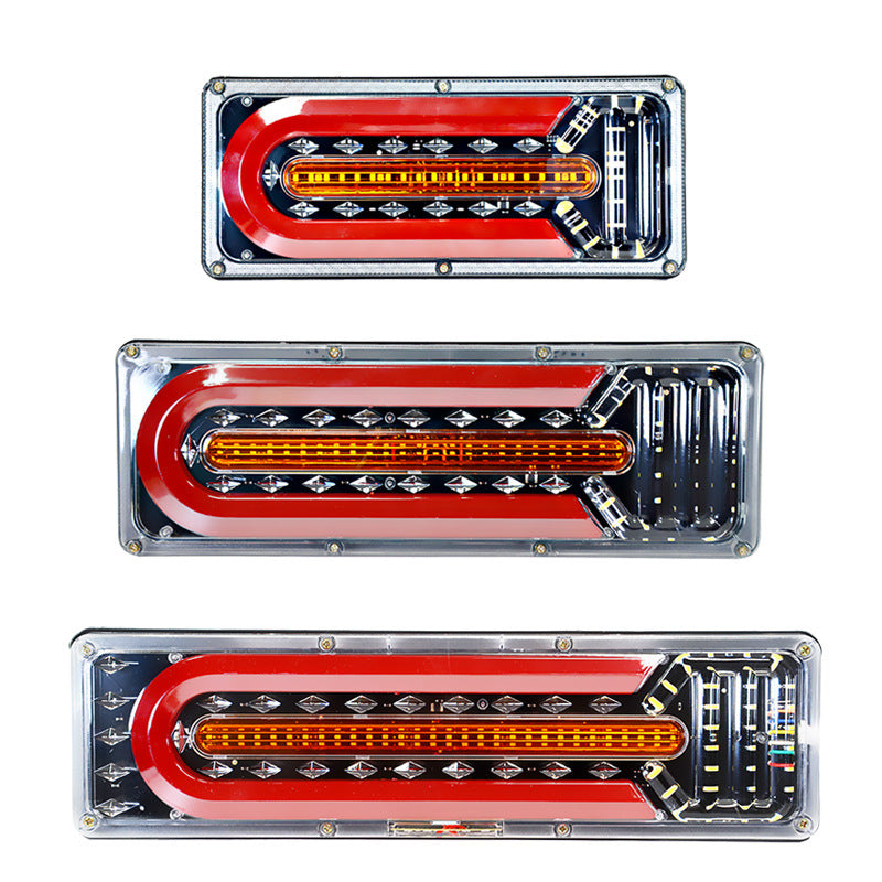 24V universal truck rear light assembly multicolor LED tail light pair for trucks