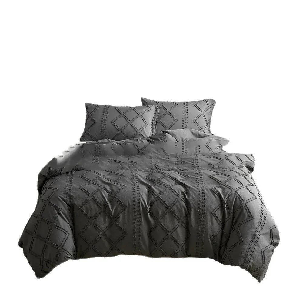 Cut Flower Geometric Simple Pure Color Duvet Cover Pillowcase EX-STOCK Canada