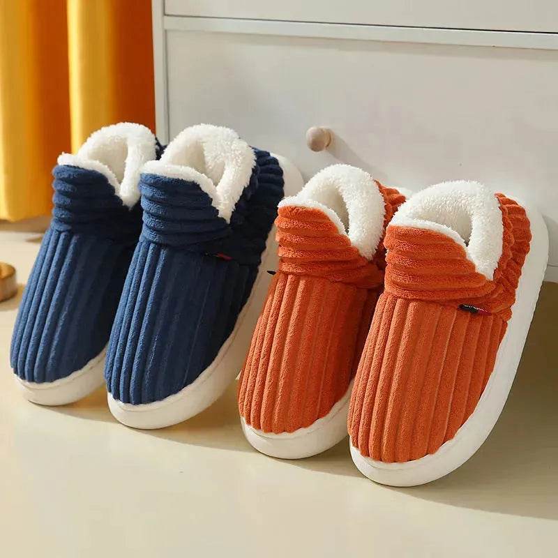 Men Winter New Women Cotton Slippers Outdoor Fashion Couple Slippers Warm Indoor Bedroom Cotton Plush Shoes Fleece Fluffy - EX-STOCK Canada