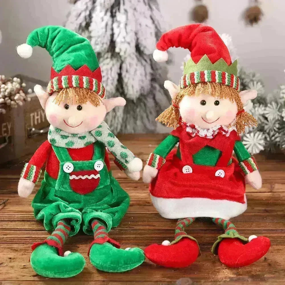 Christmas Hanging Legs Sitting Doll Ornaments - EX-STOCK CANADA