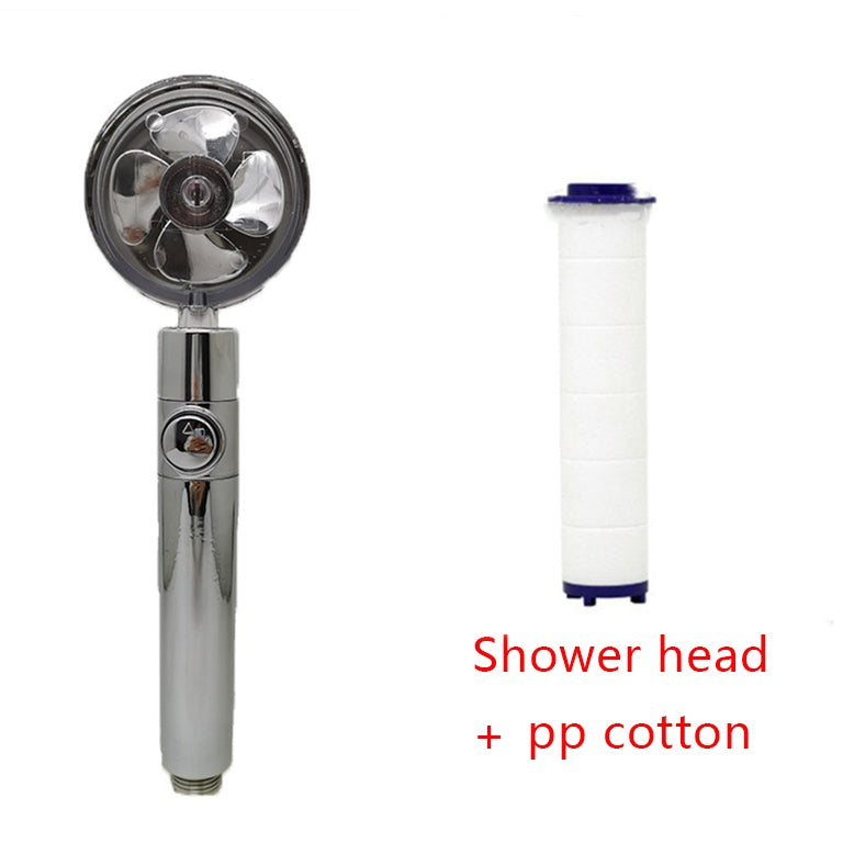 Shower Head Water Saving Flow 360 Degrees Rotating With Small Fan ABS Rain High Pressure Spray Nozzle Bathroom Accessories EX-STOCK Canada