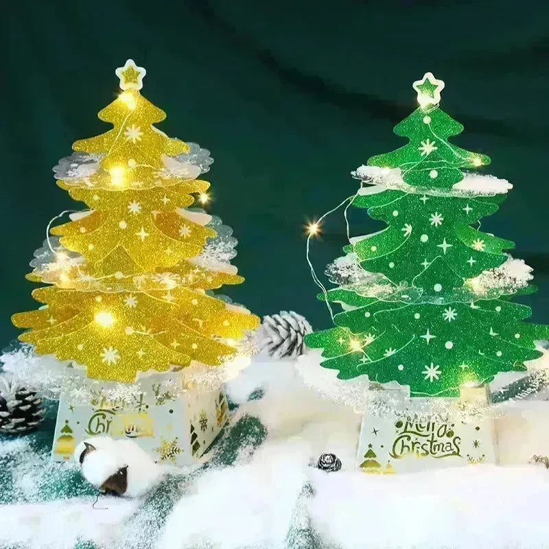 Christmas Decorations Mini Desktop Christmas Greeting Card Ornaments - EX-STOCK CANADA