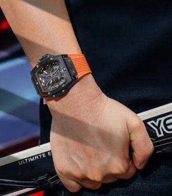 Men's Tonneau Fashion Trend Silicone Strap Luminous Sports Watch - EX-STOCK Canada