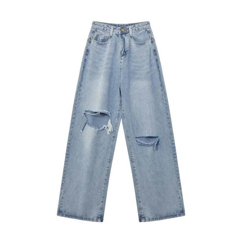 Oversized High Waist Ripped Jeans pant for Women - EX-STOCK Canada