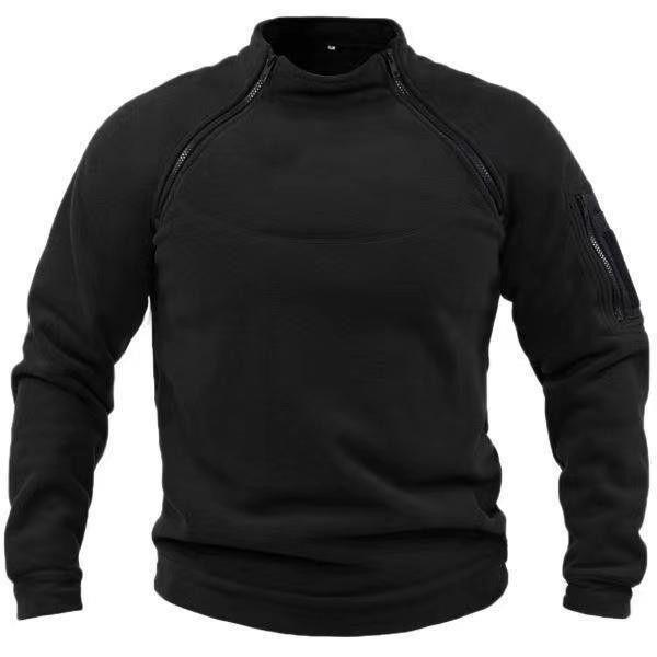 Pull pour hommes à col montant, chaud et ample, vêtement de couleur unieEX-STOCK Canada