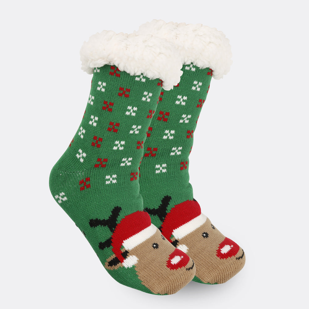 Christmas Women's Thickened Fleece-lined Room Socks EX-STOCK Canada