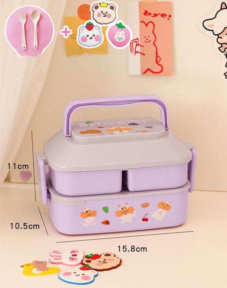 Cute Cartoon Multi-tiered Kids Bento Lunch Box - EX-STOCK Canada