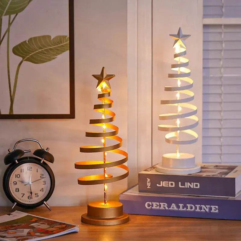 Spiral LED Light Christmas Tree Decoration Night Light Ornaments - EX-STOCK Canada