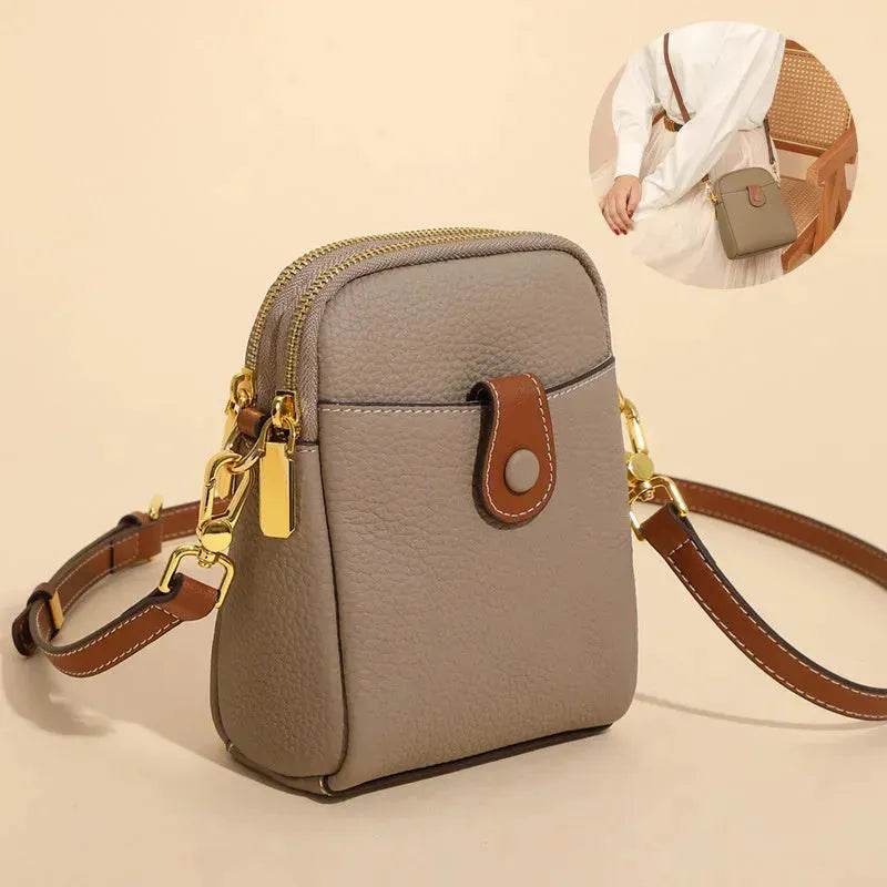 Lychee Pattern Mobile Phone Bag Small High Quality Leather Crossbody Bags For Women Wallet - EX-STOCK Canada