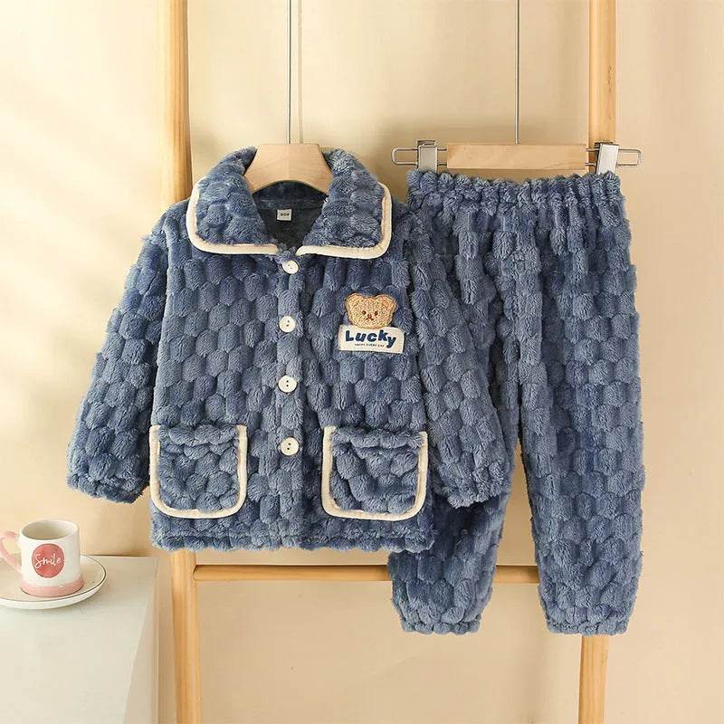 Children Thick Winter Fleece Pajamas set boys girls kids - EX-STOCK Canada