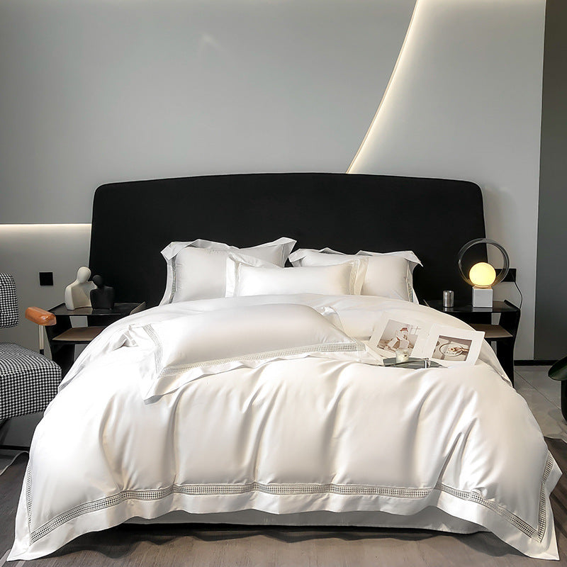 Long-staple Cotton Fitted Sheet Duvet Cover Four-piece Set EX-STOCK Canada