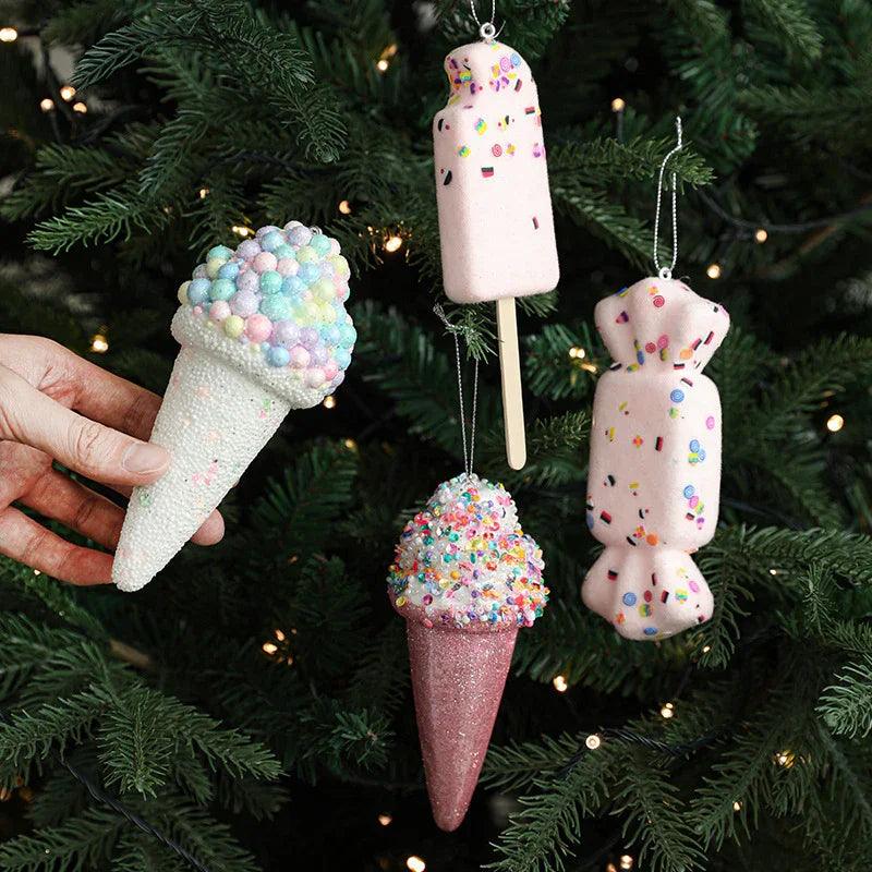 Pendentif créatif glace décoration de sapin de Noël petits éléments suspendusEX-STOCK Canada