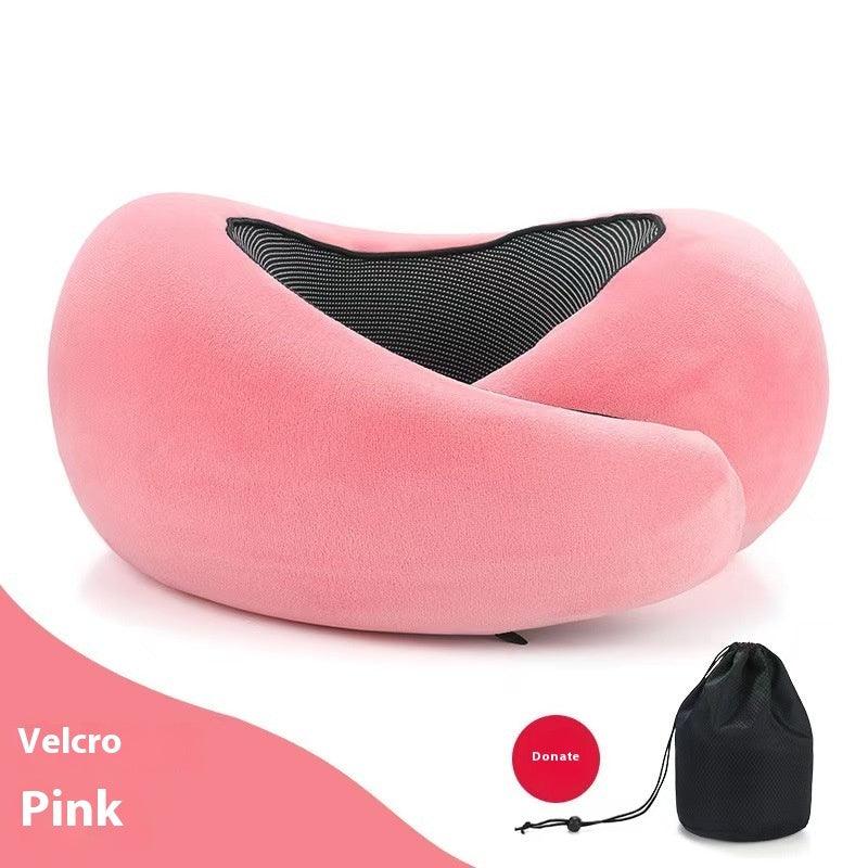 Soft Memory Foam Travel Neck Pillow U Shape Adjustable Support Comfortably Sleeping On Plane Car Office Noon Break - EX-STOCK Canada