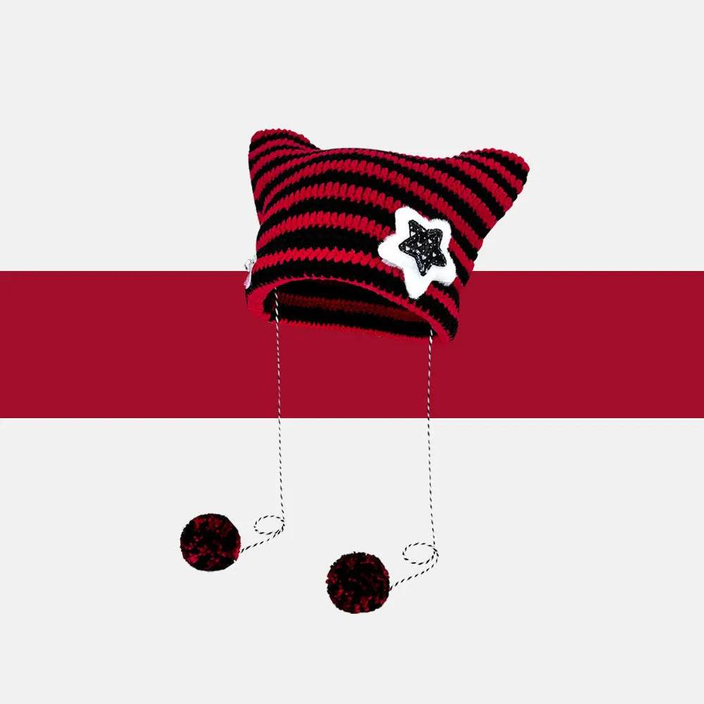 Breathable Windproof Cute Thermal Head Cover Woolen Cap beanies - EX-STOCK Canada