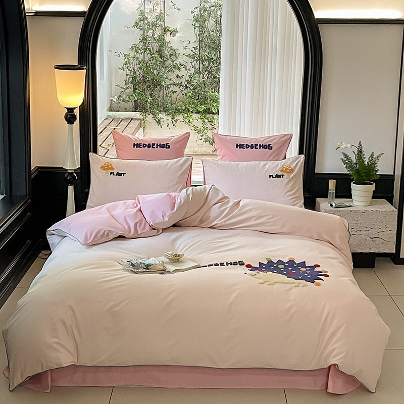 Cartoon Cute Style Cotton Sanding Duvet Cover Bed Sheet Bedding EX-STOCK Canada