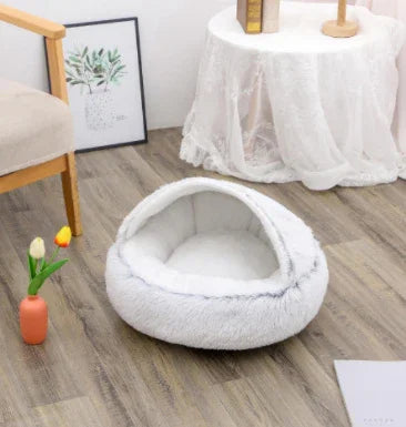 2 In 1 Dog And Cat Bed Pet Winter Bed Round Plush Warm Bed House Soft Long Plush Pets Bed Pet Products EX-STOCK Canada