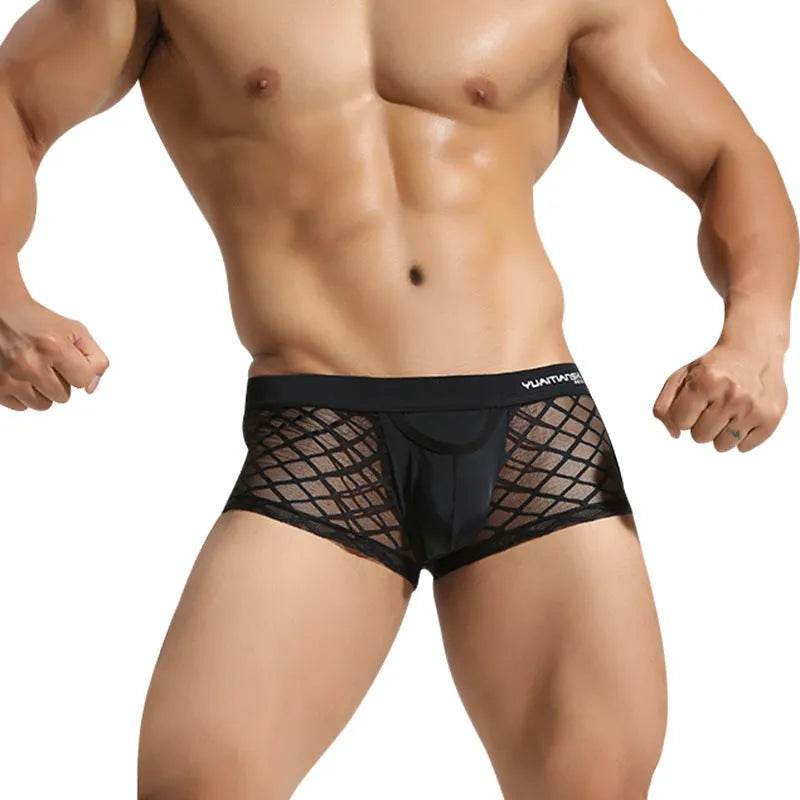 All- match Men's Underwear Breathable Nylon Mesh Boxer Briefs - EX-STOCK Canada