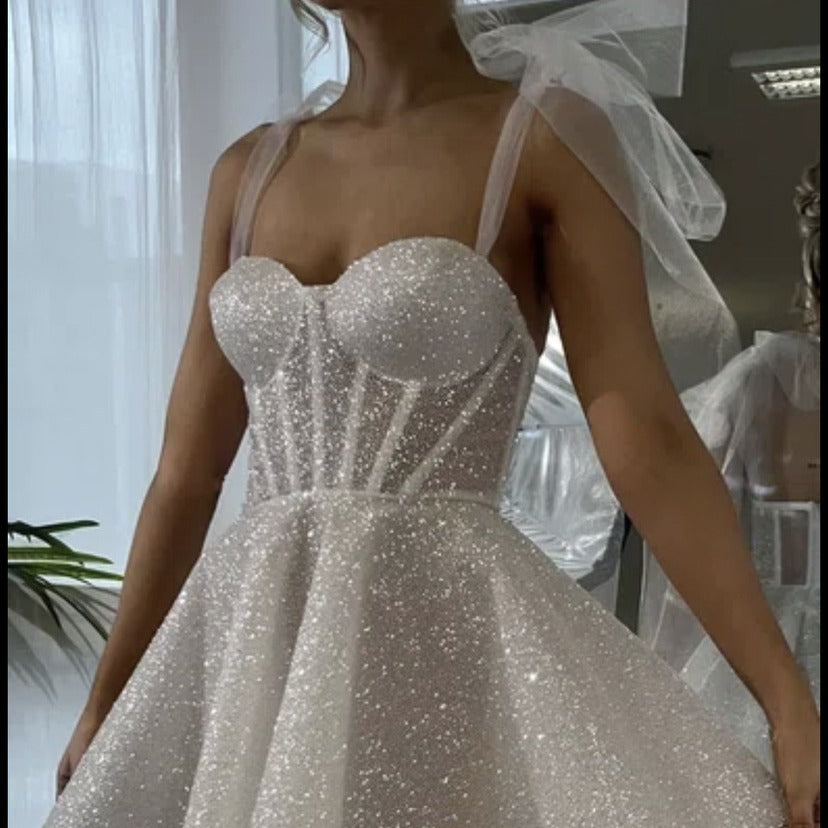 White Silver Spray Skirt Wedding Dress Dinner Suit EX-STOCK Canada