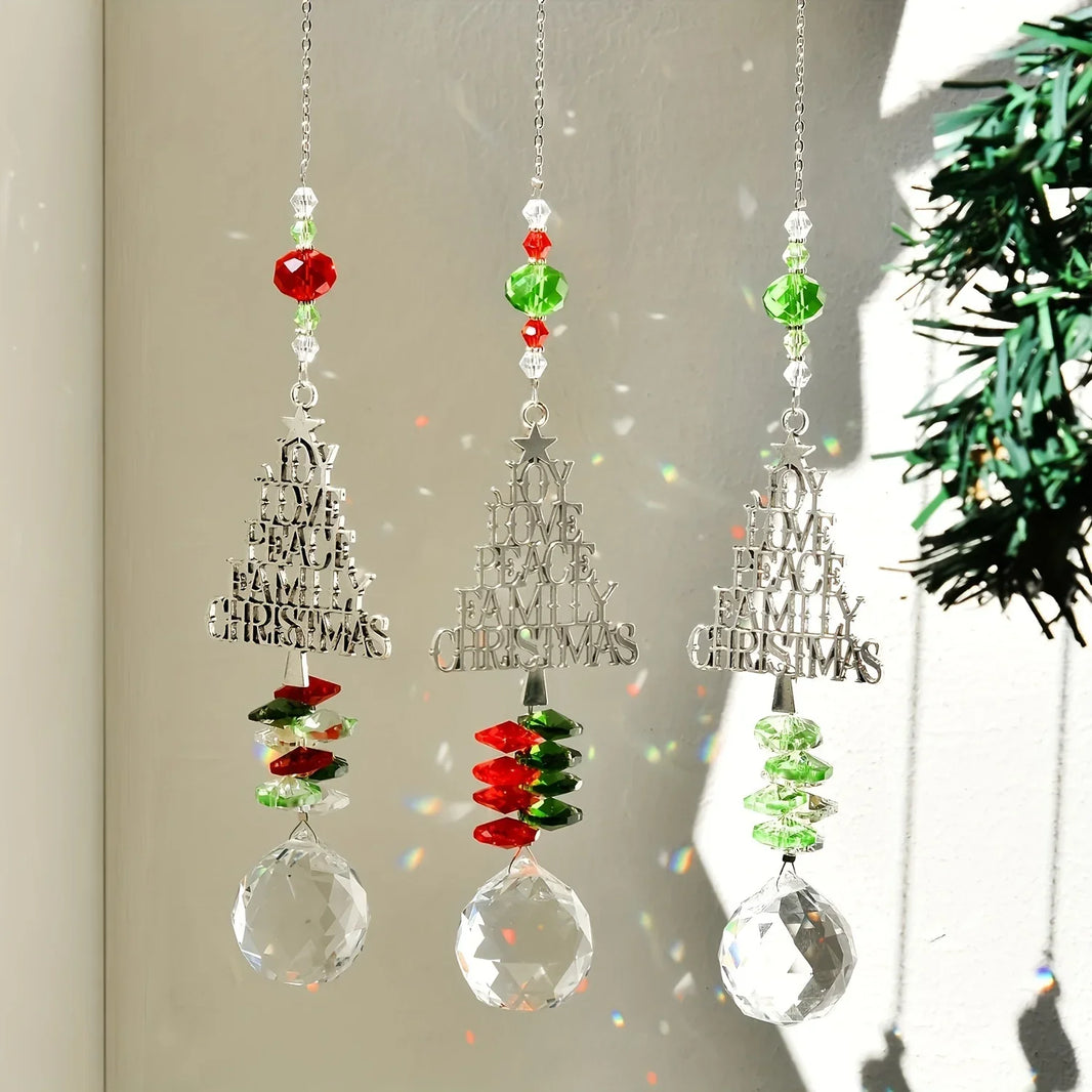 Christmas Sun Catcher Crystal Christmas Tree Pendant EX-STOCK Canada