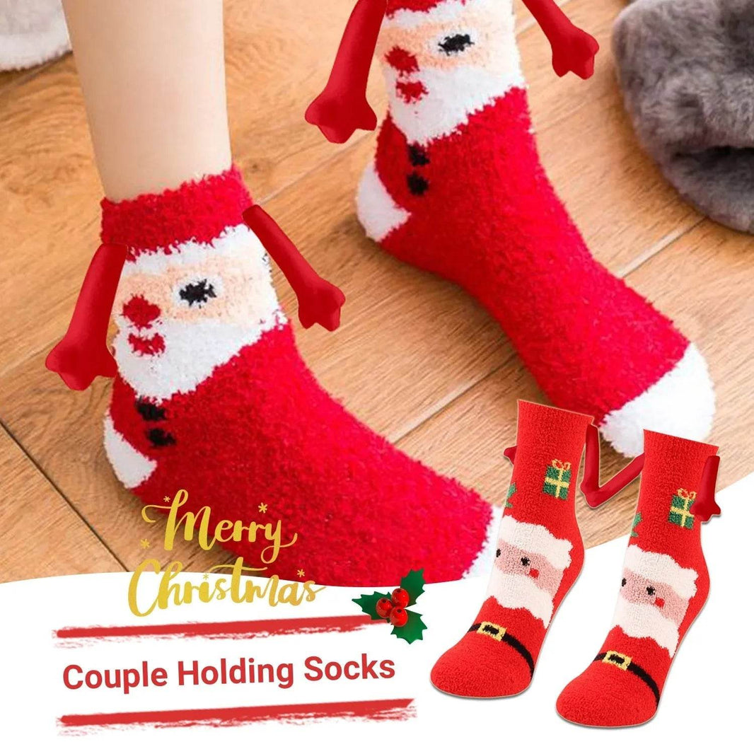 Soft Carton Christmas-themed Fleece Winter Home socks for Women - EX-STOCK Canada
