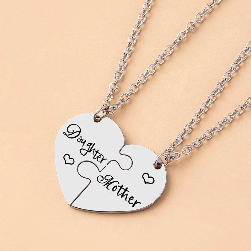 2 PCS mother Daughter Necklace gift idea Puzzle Necklace - EX-STOCK Canada