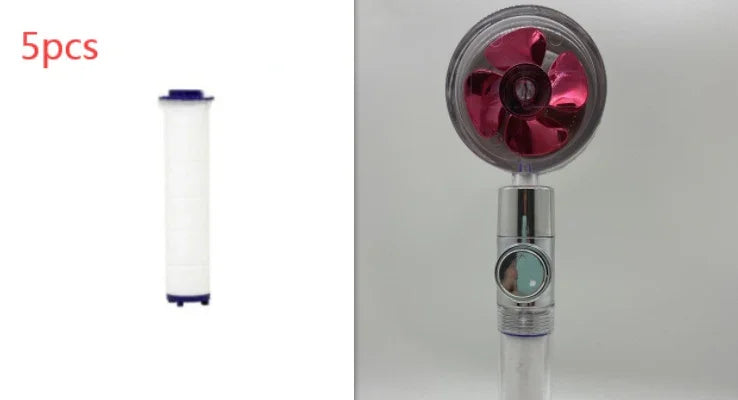 Shower Head Water Saving Flow 360 Degrees Rotating With Small Fan ABS Rain High Pressure Spray Nozzle Bathroom Accessories EX-STOCK Canada