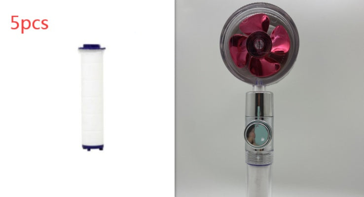 Shower Head Water Saving Flow 360 Degrees Rotating With Small Fan ABS Rain High Pressure Spray Nozzle Bathroom Accessories EX-STOCK Canada