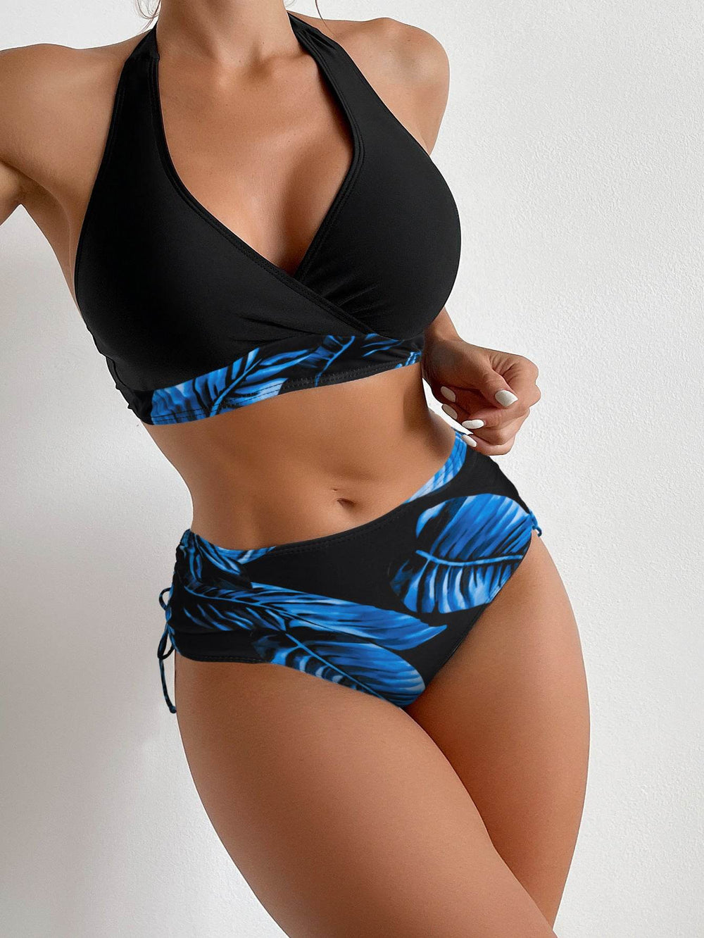 European And American High Waist Halter Bikini Women's Swimsuit - EX-STOCK Canada