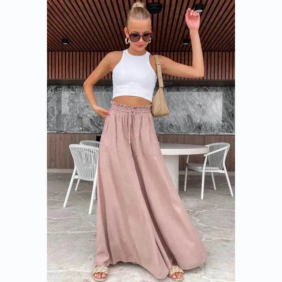 Elastic Waist Fashion Casual Wide-leg Pants For Women - EX-STOCK Canada