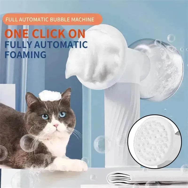 Electric Automatic Foaming Pet Bath Brush with Soap Dispenser - EX-STOCK Canada