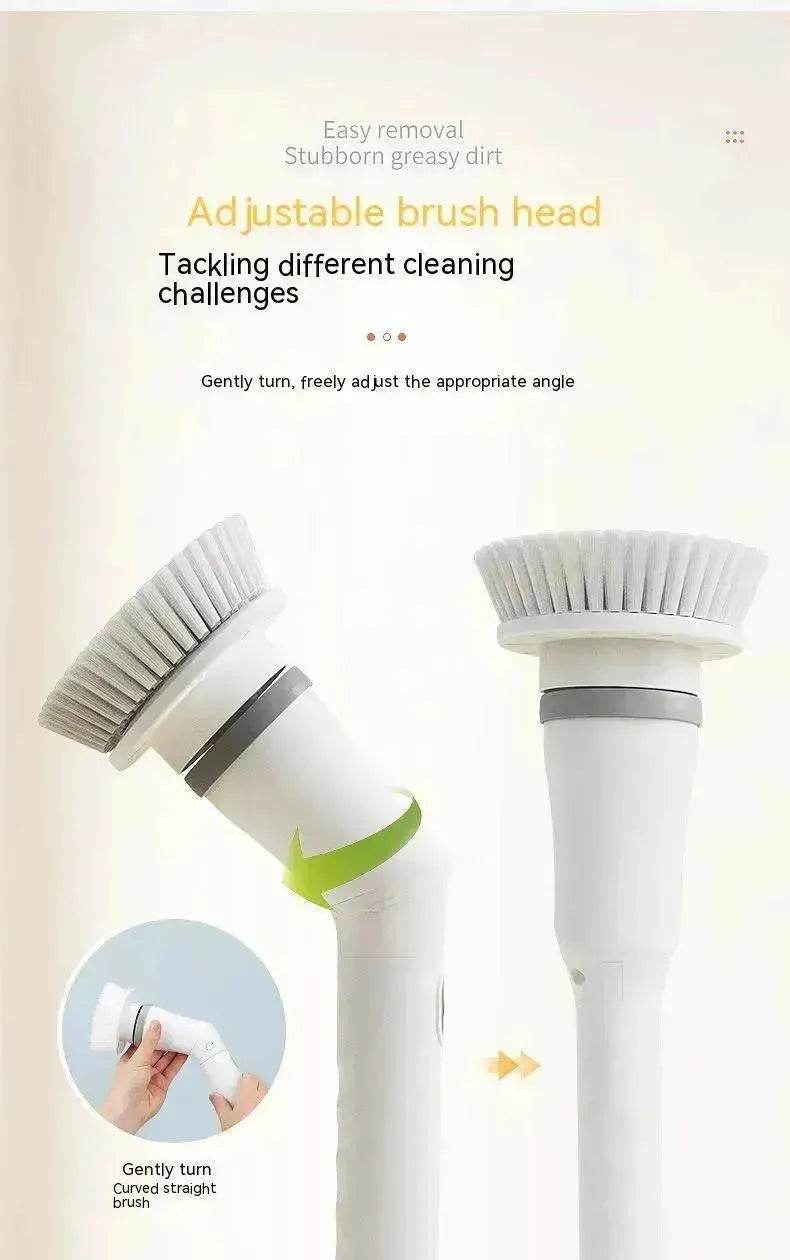 Electric Scrubber Cleaning Wall Long Hadle Elbow Telescopic Multifunction Cleaning Brush - EX-STOCK Canada