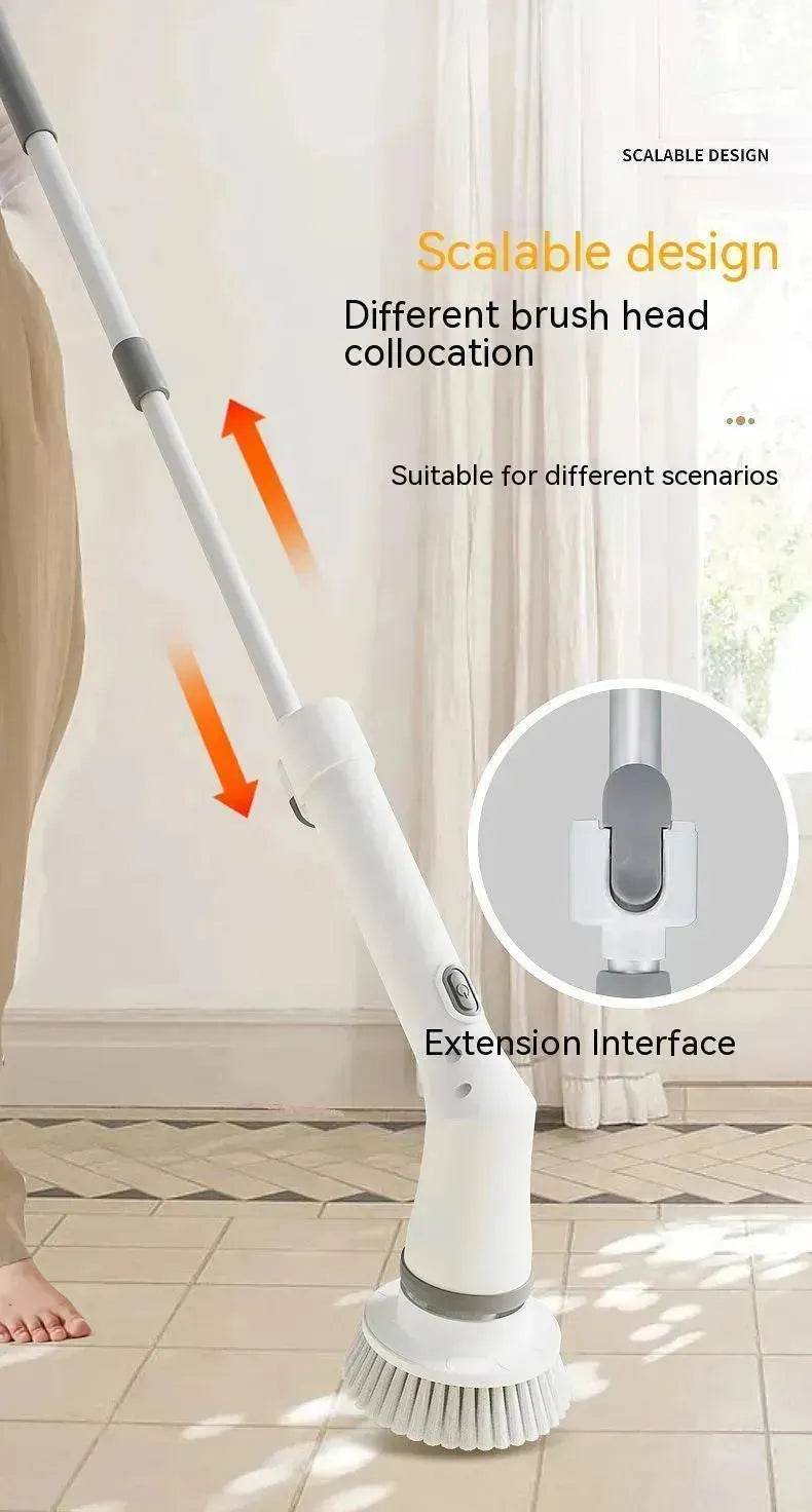 Electric Scrubber Cleaning Wall Long Hadle Elbow Telescopic Multifunction Cleaning Brush - EX-STOCK Canada