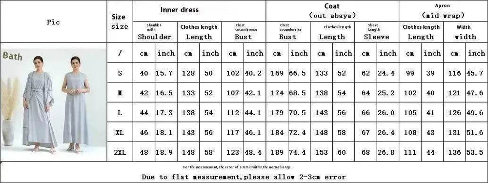 Elegant Base Shawl Skirt Three-piece Set Suit for Arabian Dubai Middle East Women Abaya Dress - EX-STOCK Canada