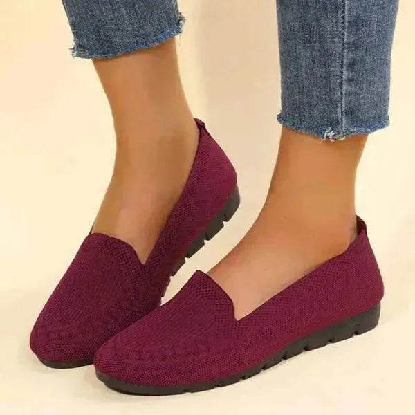 Elegant Casual Mesh Flats Shoes Fashion Solid Color Round Toe Loafers Cozy Lazy Shoes for Women - EX-STOCK Canada