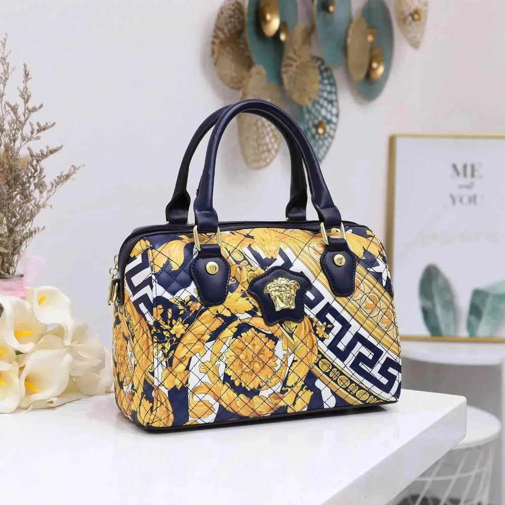 Elegant Explosive Style Ladies Boston Printed PU Leather Vintage Women Handbag - EX-STOCK Canada