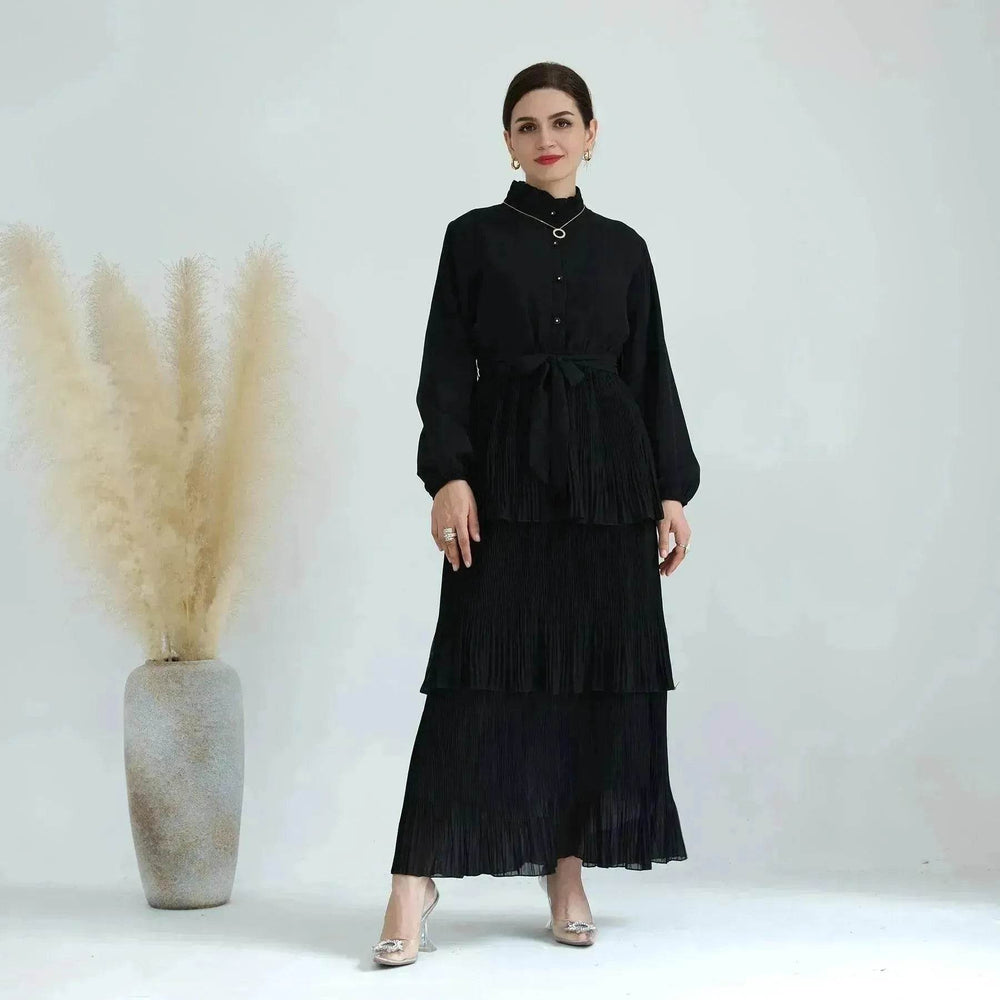 Elegant Printed Simple Dress for Elegant Arab Dubai Turkey Middle Eastern Women. - EX-STOCK Canada