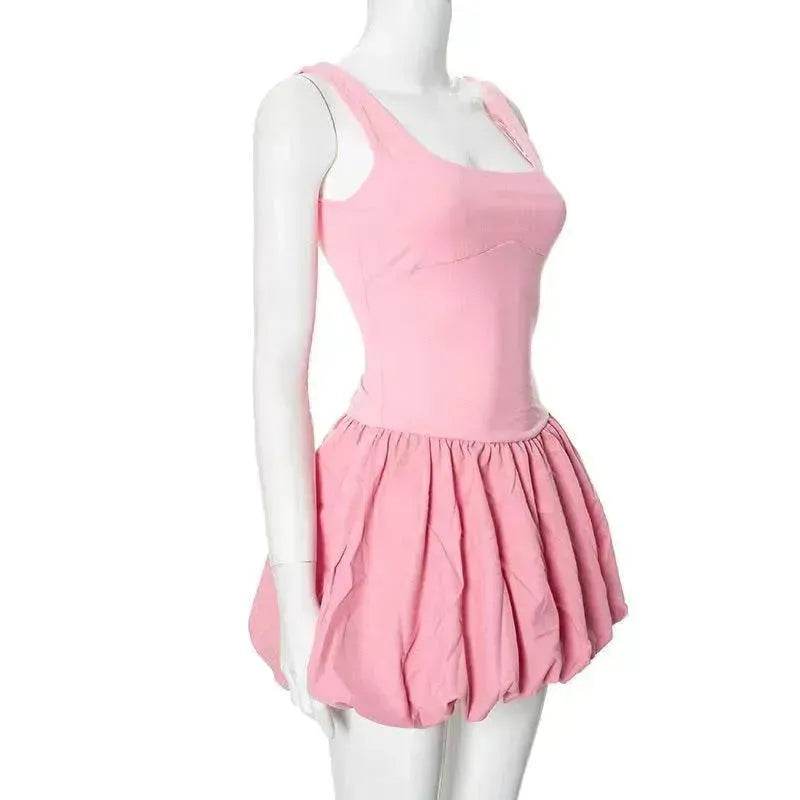 Elegant Sleeveless Fashion Stitching Vest Mini Dress - EX-STOCK Canada