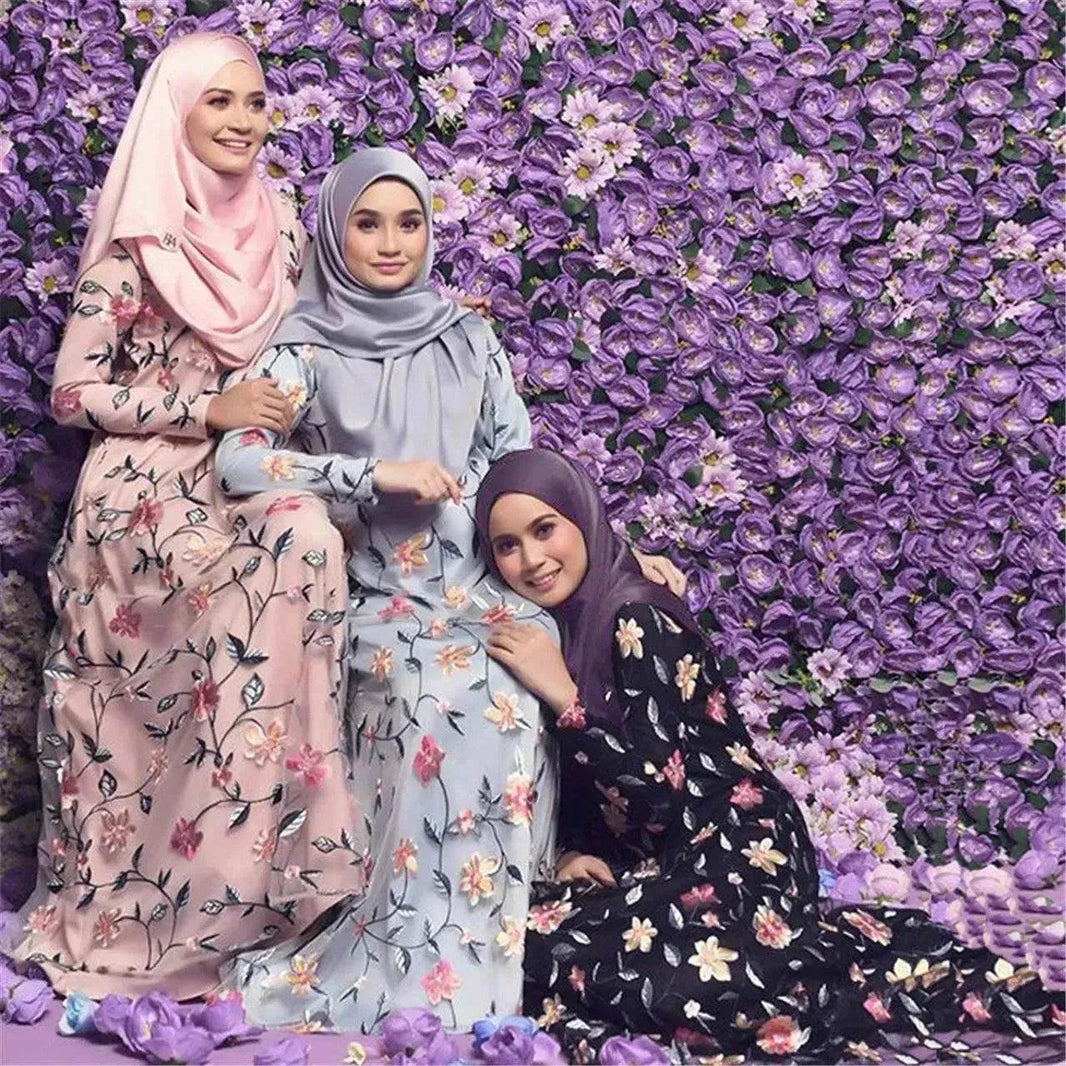 Embroidered Mesh Middle East Turkey Dress - EX-STOCK Canada