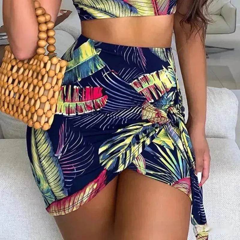 European And American Navy Blue Printed Shoulder Suit - EX-STOCK Canada