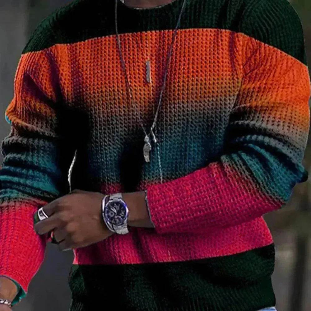 European And American New Casual Round Neck Long Sleeve Digital Printing Men's T-shirt - EX-STOCK Canada